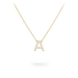 Pavé A Initial Necklace