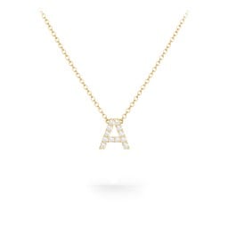 Pavé A Initial Necklace