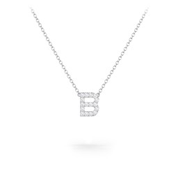 Pavé B Initial Necklace