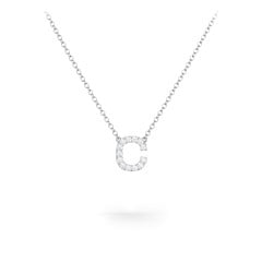 Pavé C Initial Necklace