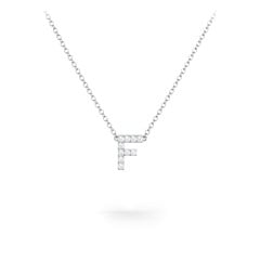 Pavé F Initial Necklace