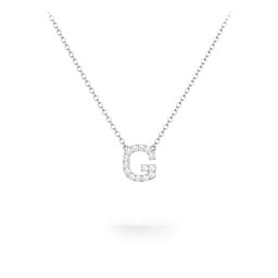 Pavé G Initial Necklace