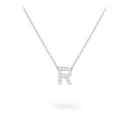 Pavé R Initial Necklace