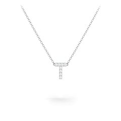 Pavé T Initial Necklace