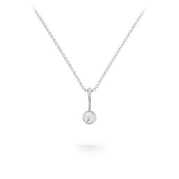 Bezel Set Birthstone Necklace