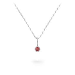 Bezel Set Birthstone Necklace