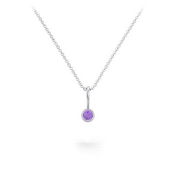 Bezel Set Birthstone Necklace