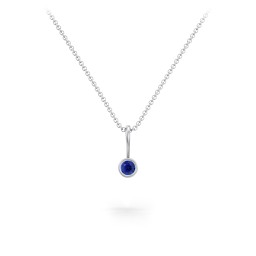 Bezel Set Birthstone Necklace