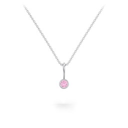 Bezel Set Birthstone Necklace