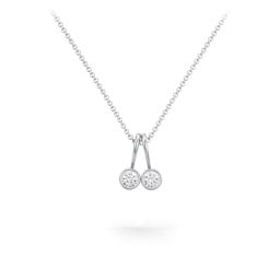 Multi Bezel Set Birthstone Necklace - 2 Stone