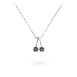 Multi Bezel Set Birthstone Necklace - 2 Stone
