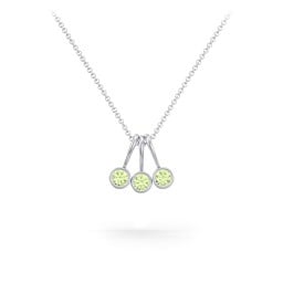 Multi Bezel Set Birthstone Necklace - 3 Stone