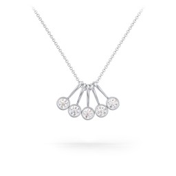 Multi Bezel Set Birthstone Necklace - 5 Stone