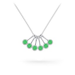 Multi Bezel Set Birthstone Necklace - 6 Stone