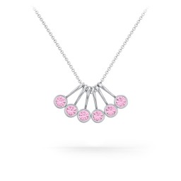 Multi Bezel Set Birthstone Necklace - 6 Stone
