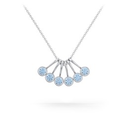 Multi Bezel Set Birthstone Necklace - 6 Stone