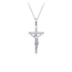 Women's Small Crucifix Necklace – Sterling Silver