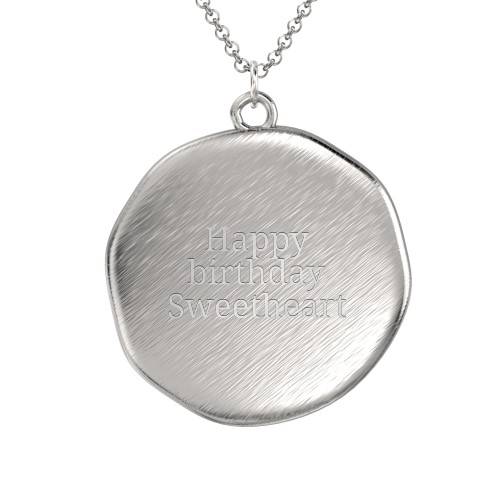 Initial Medallion Necklace - B – Sterling Silver