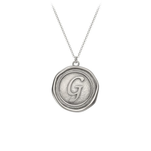 Initial Medallion Necklace - G