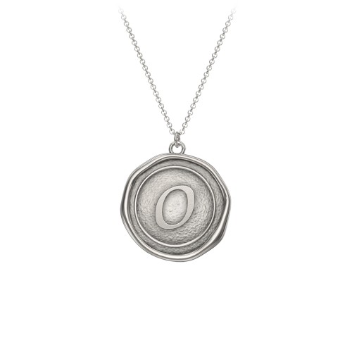 Initial Medallion Necklace - O