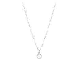 Bezel Set Multi-Birthstone Drop Necklace
