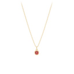 Bezel Set Multi-Birthstone Drop Necklace