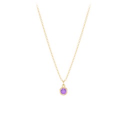 Bezel Set Multi-Birthstone Drop Necklace