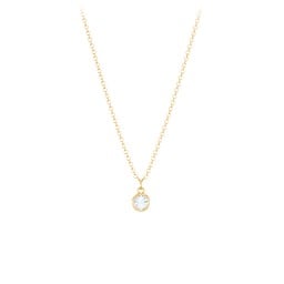 Bezel Set Multi-Birthstone Drop Necklace