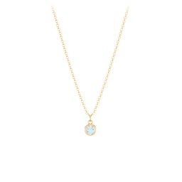Bezel Set Multi-Birthstone Drop Necklace