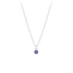 Bezel Set Multi-Birthstone Drop Necklace