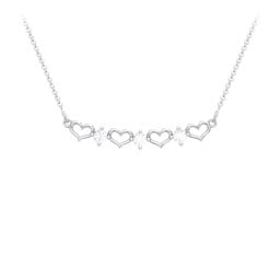 Heart To Heart Necklace with 3 Birthstones