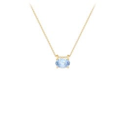 East-West Oval Necklace with Gemstone