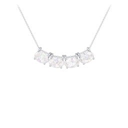 East-West Oval Necklace with 4 Gemstones