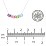 East-West Oval Necklace with 4 Gemstones – Sterling Silver with Amethyst, Emerald, Pink Tourmaline, and Citrine
