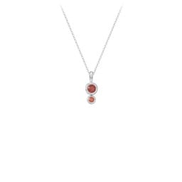Generations 2-Stone Bezel Set Mother's Necklace