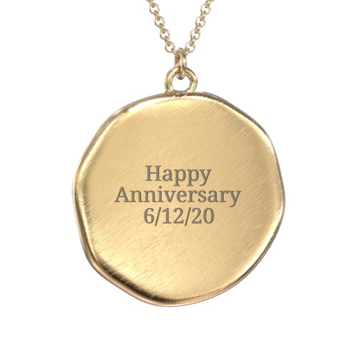 Engravable Virgo Zodiac Medallion Necklace – 18K Gold Plated Silver
