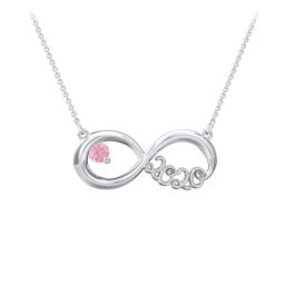 2020 Graduation Infinity Pendant With Gemstone