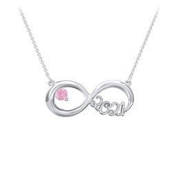 2021 Graduation Infinity Pendant With Gemstone