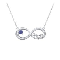 2022 Graduation Infinity Pendant With Gemstone