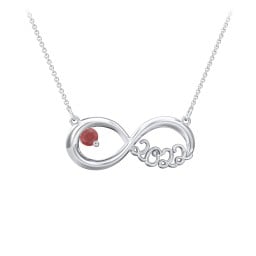 2022 Graduation Infinity Pendant With Gemstone