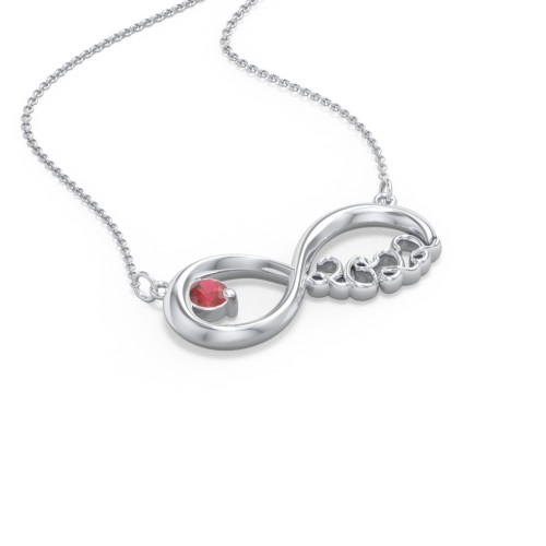 2022 Graduation Infinity Pendant With Gemstone
