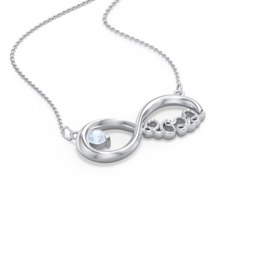 2022 Graduation Infinity Pendant With Gemstone