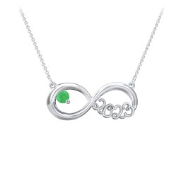 2023 Graduation Infinity Pendant With Gemstone