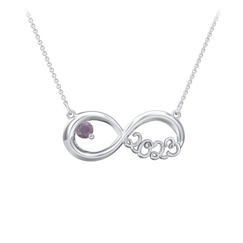 2023 Graduation Infinity Pendant With Gemstone