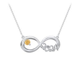 2024 Graduation Infinity Pendant With Gemstone