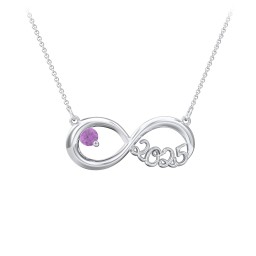 2025 Graduation Infinity Pendant With Gemstone
