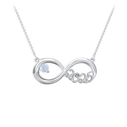 2025 Graduation Infinity Pendant With Gemstone