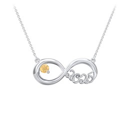2025 Graduation Infinity Pendant With Gemstone