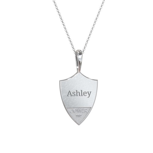 Starburst Hero Shield Pendant with Gemstone – Sterling Silver with Peridot