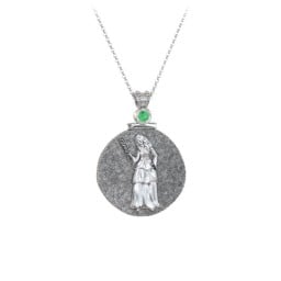 Engravable Virgo Zodiac Medallion With Accent